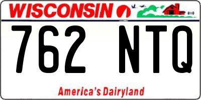 WI license plate 762NTQ