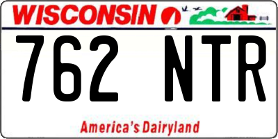 WI license plate 762NTR