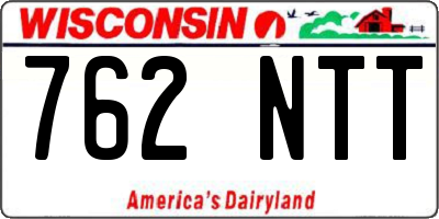 WI license plate 762NTT