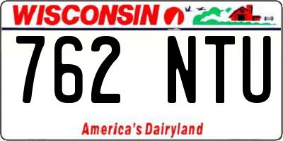 WI license plate 762NTU