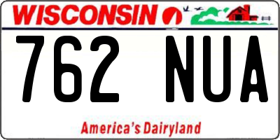 WI license plate 762NUA