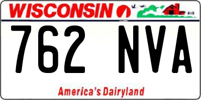WI license plate 762NVA