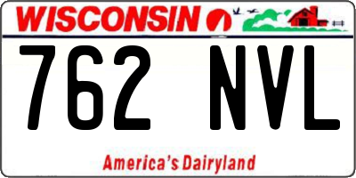 WI license plate 762NVL