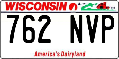 WI license plate 762NVP