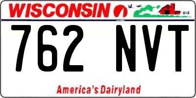 WI license plate 762NVT