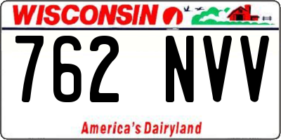 WI license plate 762NVV