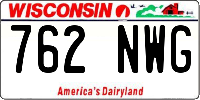 WI license plate 762NWG