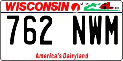 WI license plate 762NWM