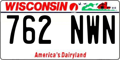 WI license plate 762NWN