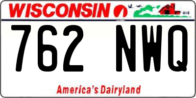 WI license plate 762NWQ