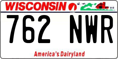 WI license plate 762NWR