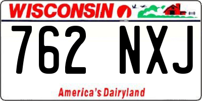 WI license plate 762NXJ