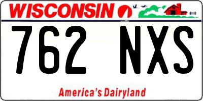 WI license plate 762NXS