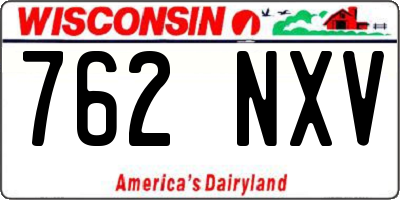 WI license plate 762NXV