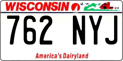 WI license plate 762NYJ