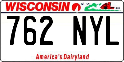 WI license plate 762NYL