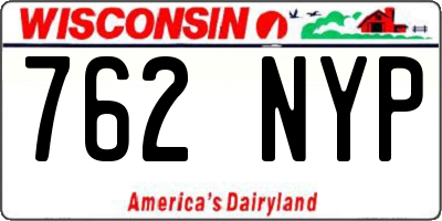 WI license plate 762NYP
