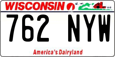 WI license plate 762NYW