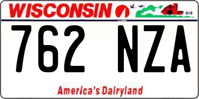WI license plate 762NZA