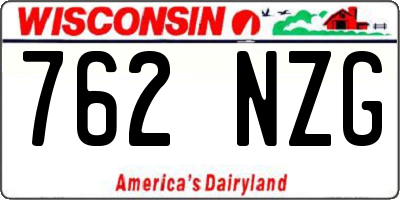 WI license plate 762NZG
