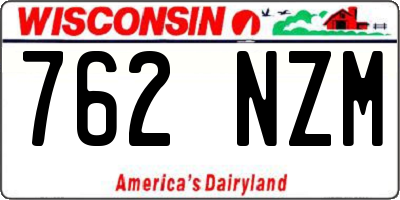 WI license plate 762NZM