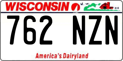WI license plate 762NZN