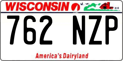 WI license plate 762NZP