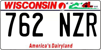 WI license plate 762NZR