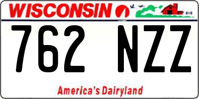 WI license plate 762NZZ