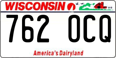 WI license plate 762OCQ