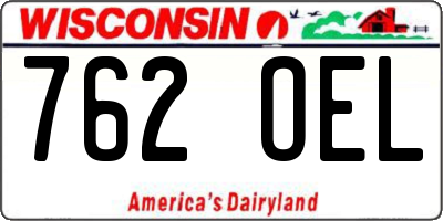 WI license plate 762OEL