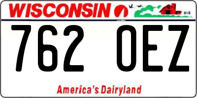 WI license plate 762OEZ