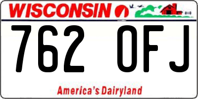 WI license plate 762OFJ