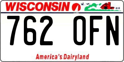 WI license plate 762OFN