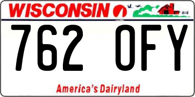 WI license plate 762OFY