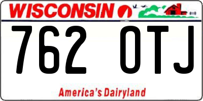 WI license plate 762OTJ