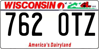 WI license plate 762OTZ
