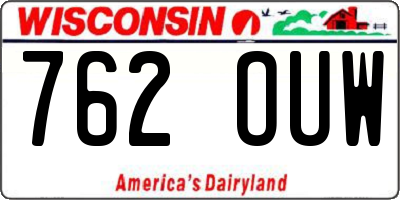 WI license plate 762OUW