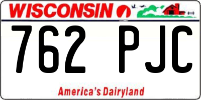WI license plate 762PJC