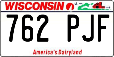 WI license plate 762PJF