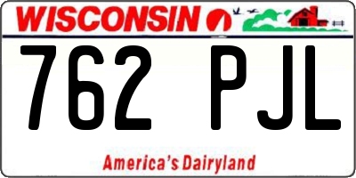 WI license plate 762PJL