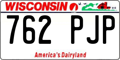 WI license plate 762PJP
