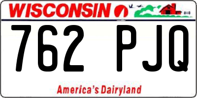 WI license plate 762PJQ