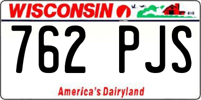 WI license plate 762PJS