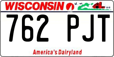WI license plate 762PJT