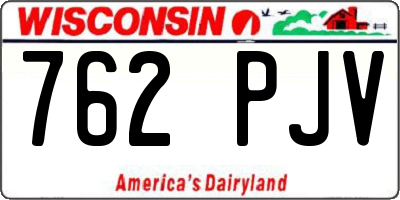 WI license plate 762PJV