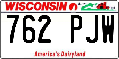 WI license plate 762PJW