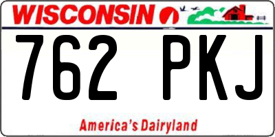 WI license plate 762PKJ