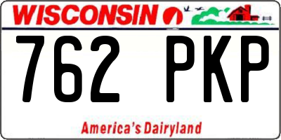 WI license plate 762PKP