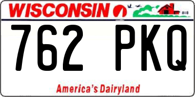 WI license plate 762PKQ